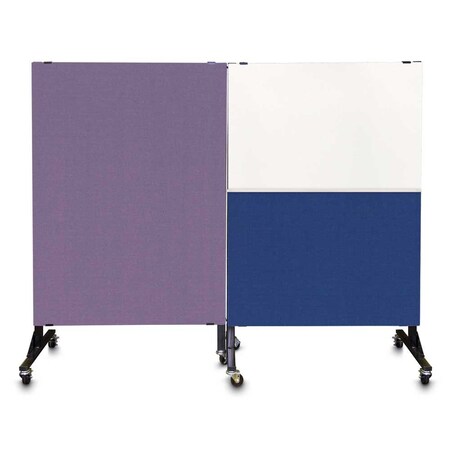 United Visual Products Enclosed Corkboard, 3 Door, 96"x48", 4" Fra, UV3427-WHITE-CLOUD UV3427-WHITE-CLOUD